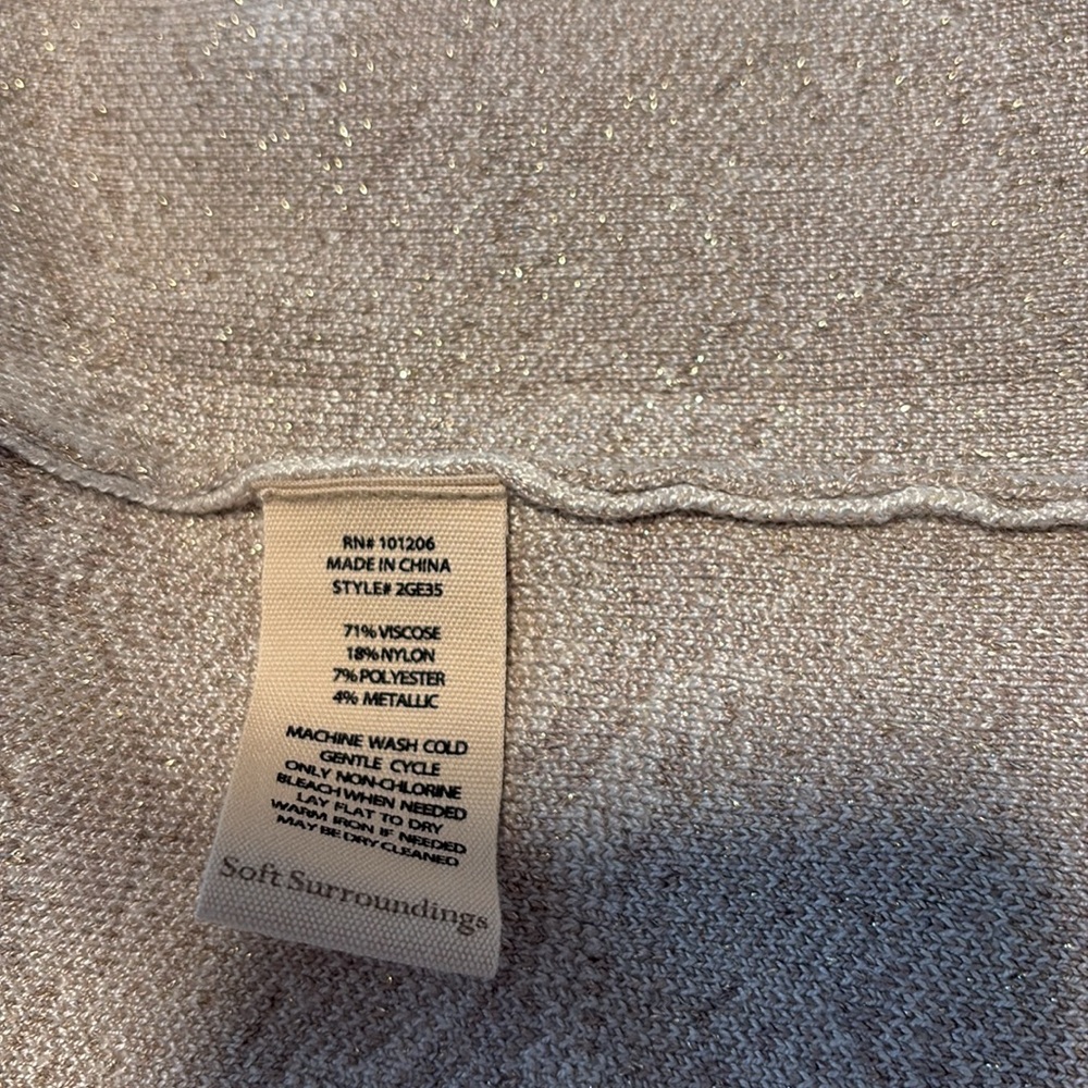 NWOT Soft Surroundings Ivy Shimmer Long Cardigan - XS - Picture 10 of 12